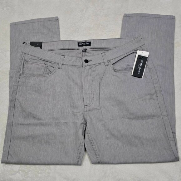 Kenneth Cole New York Other - 🆑️ Kenneth Cole Grey Cotton Pants Straight Fit Trousers Lightweight Comfortable